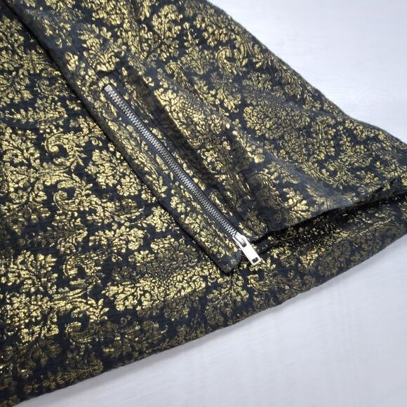 Worthington Gold Metallic Damask Pencil Skirt - Picture 6 of 8